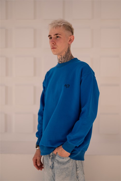 Свитшот «ЛСП blue» вышивка black 10089