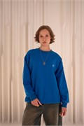 Свитшот «ЛСП blue» вышивка white 10118