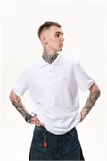 Поло «Лого вышивка» белое 10110