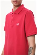 Поло «Лого вышивка» красное 10075