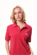 Поло «Лого вышивка» красное 10075