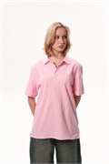 Поло «Лого вышивка» розовое 10047